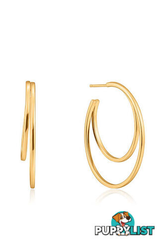 Ania Haie Crescent Hoop Earrings E023-10G - 5052469003325