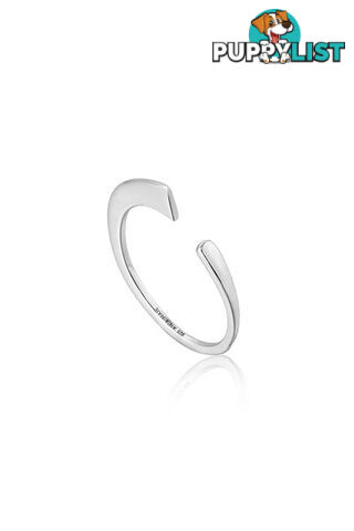 Ania Haie Geometry Curved Adjustable Ring R005-02H - 5052469201400