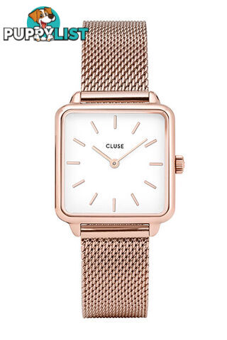 Cluse La Tetragone Rose Gold Mesh Watch CL60003 - 8718924599938