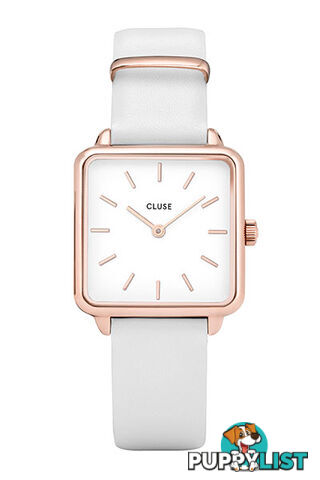 Cluse La Tetragone Rose Gold White/White Watch CL60006 - 8718924599969