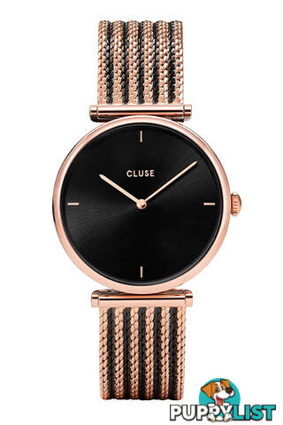 Cluse Triomphe Mesh Bicolor Rose Gold/Black Watch CW0101208005 - 8719743374171