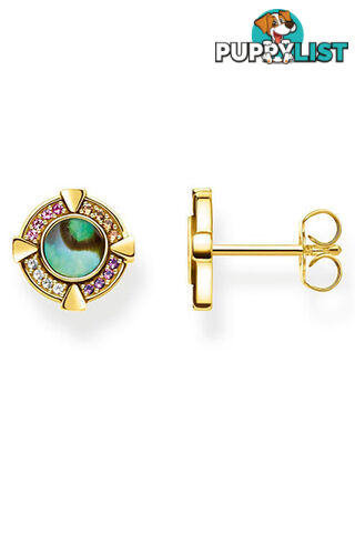 Thomas Sabo Ear Studs Abalone Mother-of-pearl Gold TH2035Y - 4051245474190