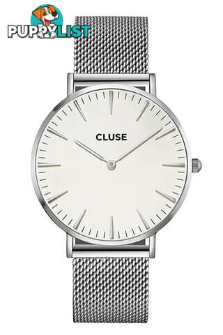 Cluse La Boheme Mesh Silver/White Watch CW0101201002 - 8719743373273