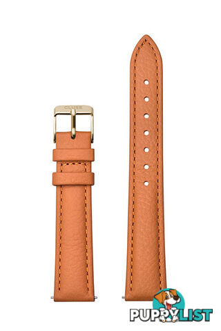 Cluse 16mm Watch Strap Sunset Orange/ Gold Leather CS1408101083 - 8719743376366