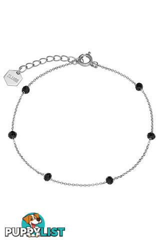 Cluse Essentielle Black Crystals Silver Bracelet CLJ12013 - 8718924597705