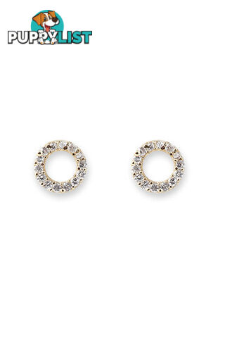 Bianc Gold Cz Open Circle Stud 10100167