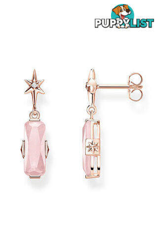 Thomas Sabo Ear Studs Pink Stone With Star TH2107RQ - 4051245474299