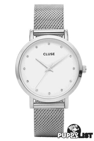 Cluse Pavane Silver Stones Mesh Watch CL18301 - 8718924591017