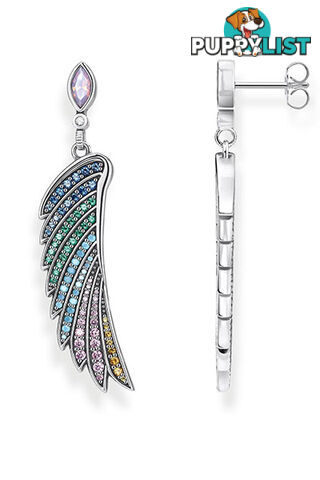 Thomas Sabo Earrings Bright Silver-coloured Hummingbird Wing TH2103 - 4051245474381