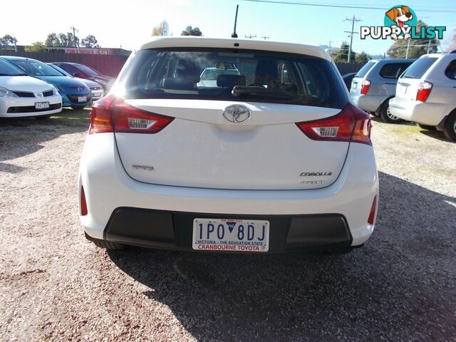 2015 TOYOTA COROLLA ASCENT ZRE182R HATCHBACK