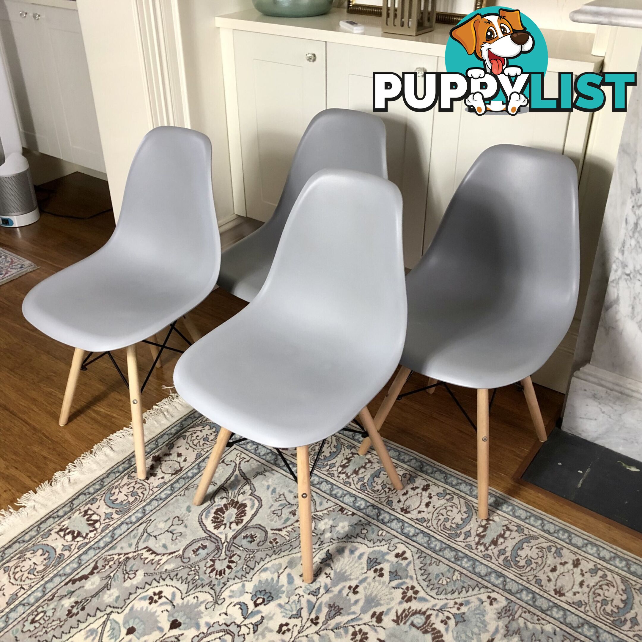 💺SAVE$100. 4 X MCM-style Slate Grey Replica Eames DSW Eiffel Tower Dining Chairs