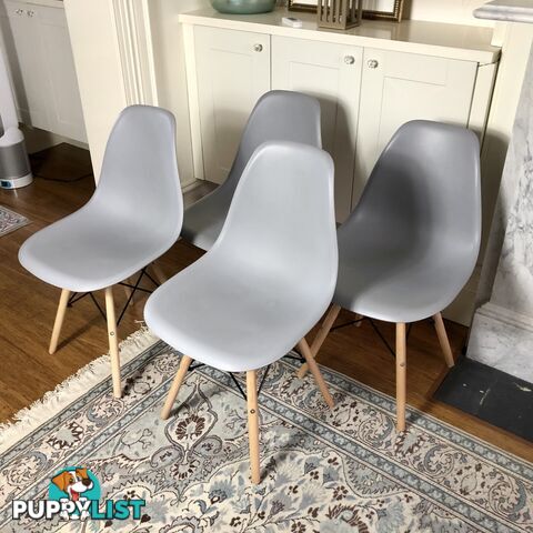 💺SAVE$100. 4 X MCM-style Slate Grey Replica Eames DSW Eiffel Tower Dining Chairs