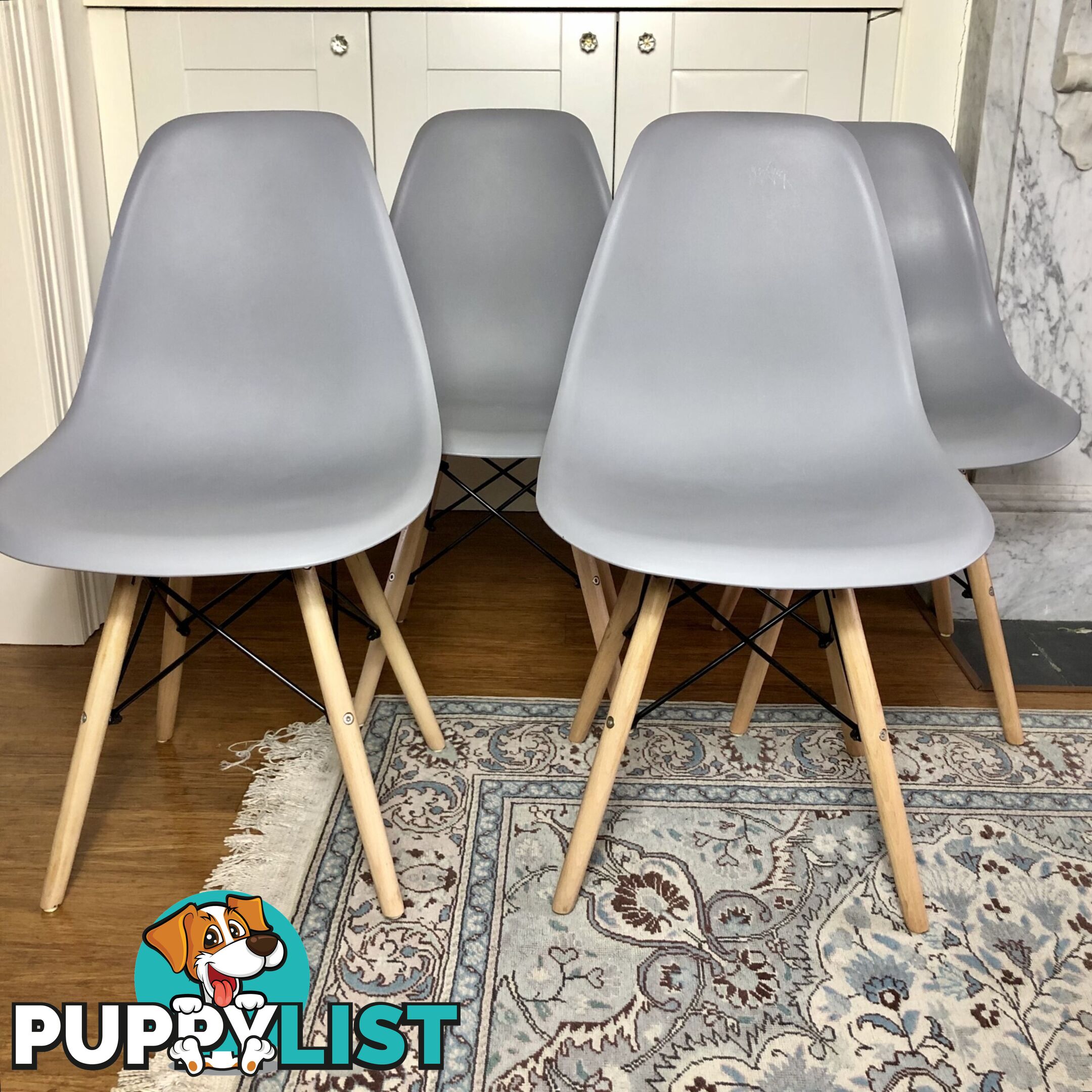 💺SAVE$100. 4 X MCM-style Slate Grey Replica Eames DSW Eiffel Tower Dining Chairs