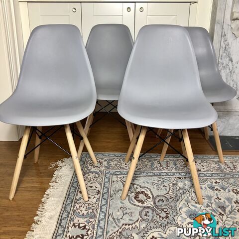 💺SAVE$100. 4 X MCM-style Slate Grey Replica Eames DSW Eiffel Tower Dining Chairs