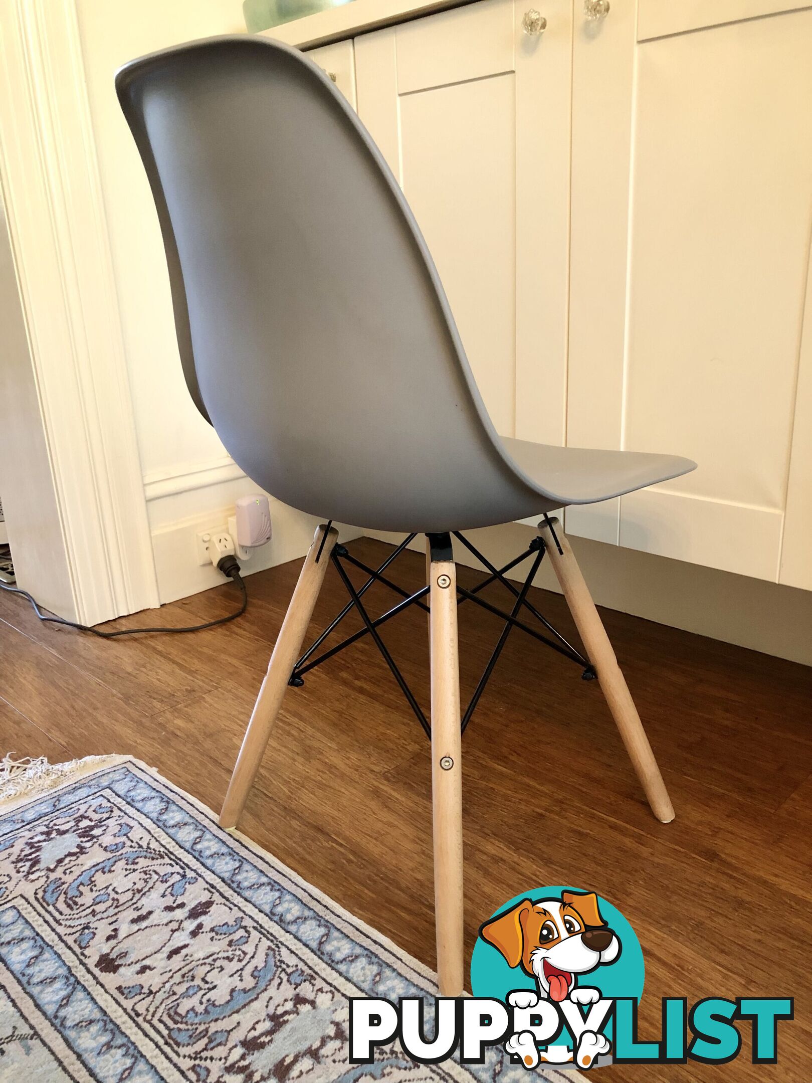 💺SAVE$100. 4 X MCM-style Slate Grey Replica Eames DSW Eiffel Tower Dining Chairs