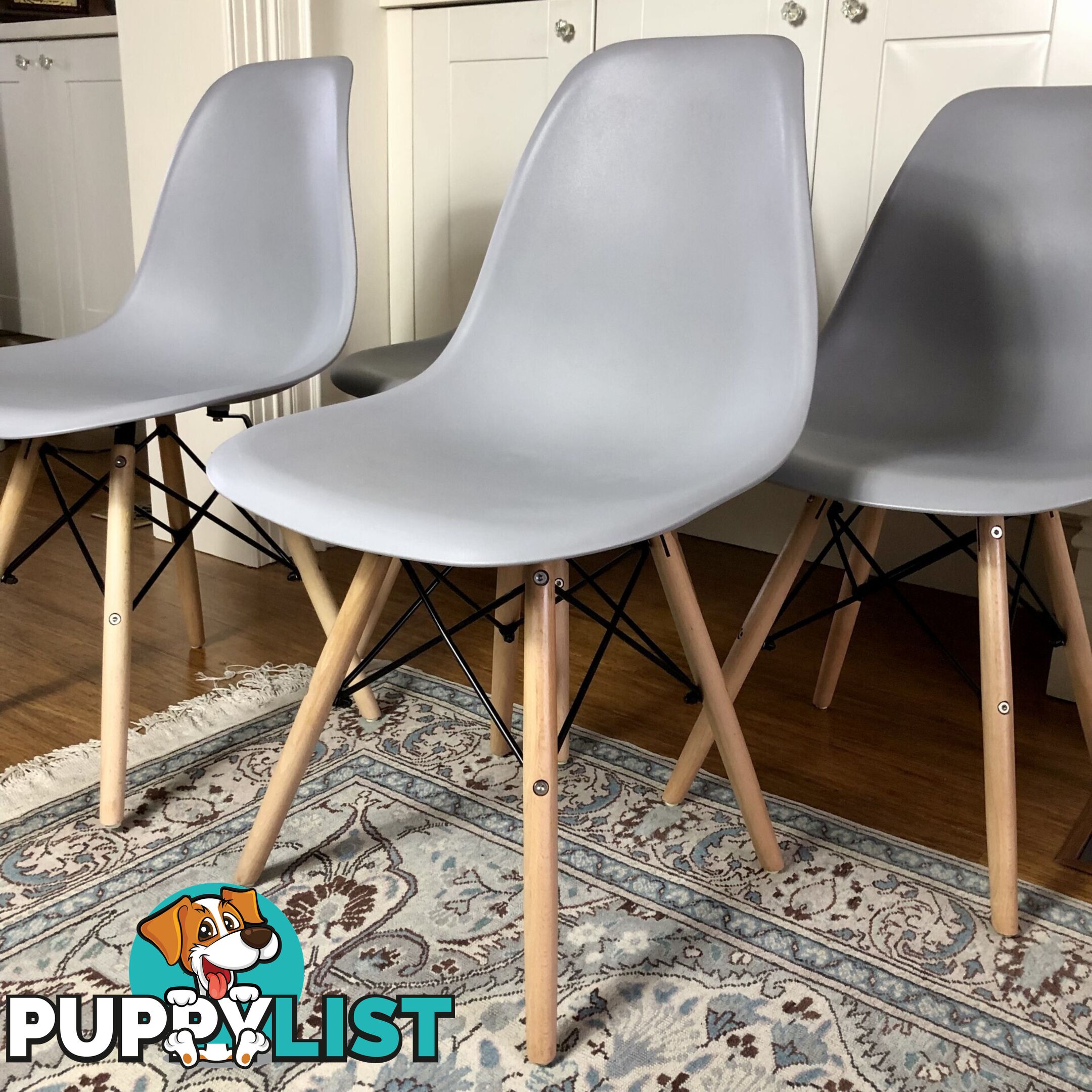 💺SAVE$100. 4 X MCM-style Slate Grey Replica Eames DSW Eiffel Tower Dining Chairs