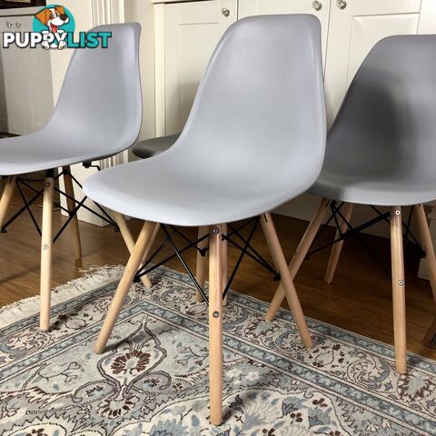 💺SAVE$100. 4 X MCM-style Slate Grey Replica Eames DSW Eiffel Tower Dining Chairs