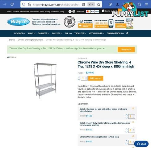 🛅Mobile Heavy Duty 4-Shelf Chrome Steel Garment Rack & Storage Rack