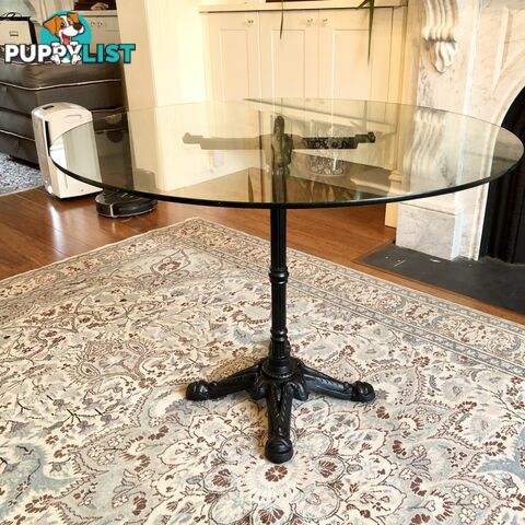 🍝6-Seater Dining Table Tempered Glass Height Adjustable