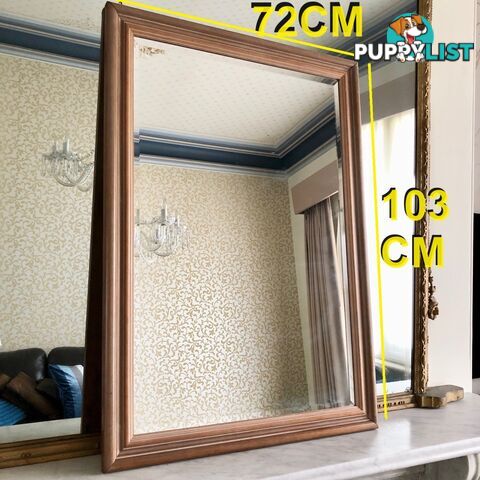 🔎103x72cm Bevelle Edge Glass Mirror in Timber Frame