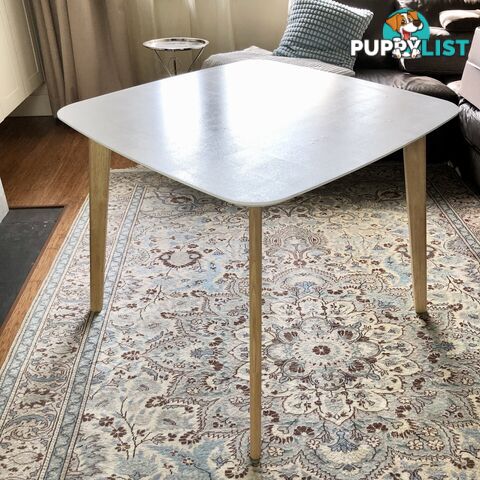 🌿4-Seater Perla Dining Table White/Natural