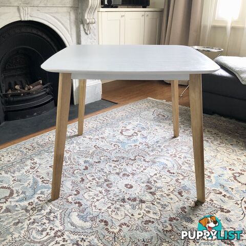 🌿4-Seater Perla Dining Table White/Natural