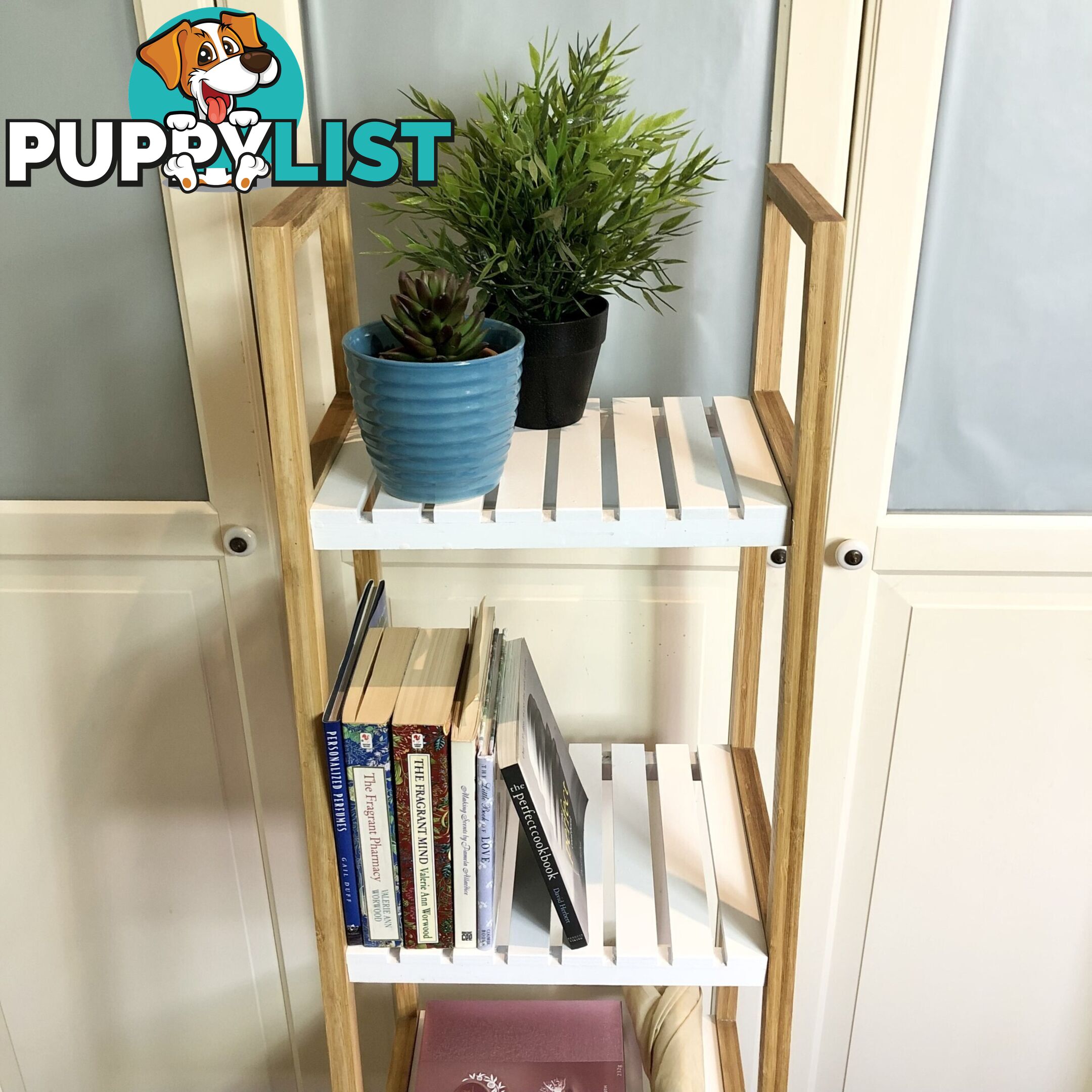 🐼138cm Tall 4-Tier Bamboo Storage Shelf