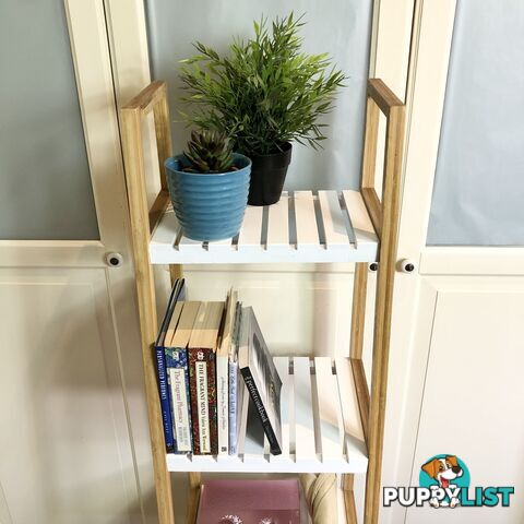 🐼138cm Tall 4-Tier Bamboo Storage Shelf