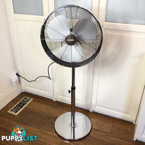 🌬Deluxe Nordic Adjustable Chrome Oscillating Pedestal Fan