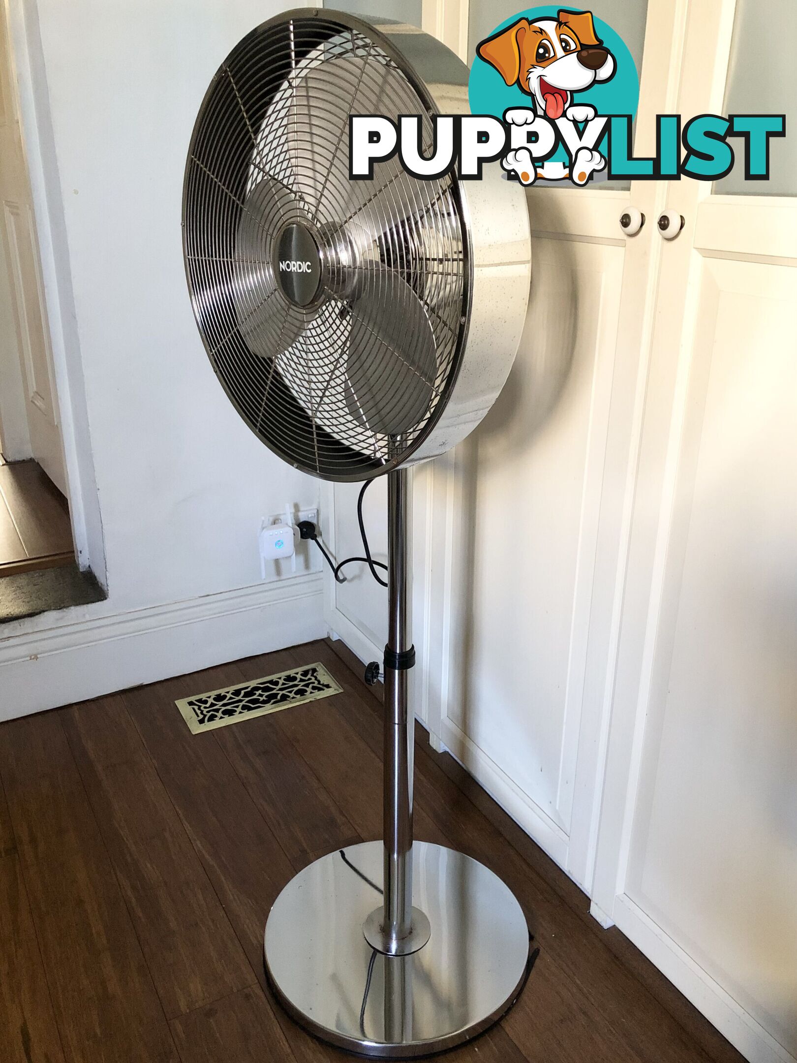 🌬Deluxe Nordic Adjustable Chrome Oscillating Pedestal Fan