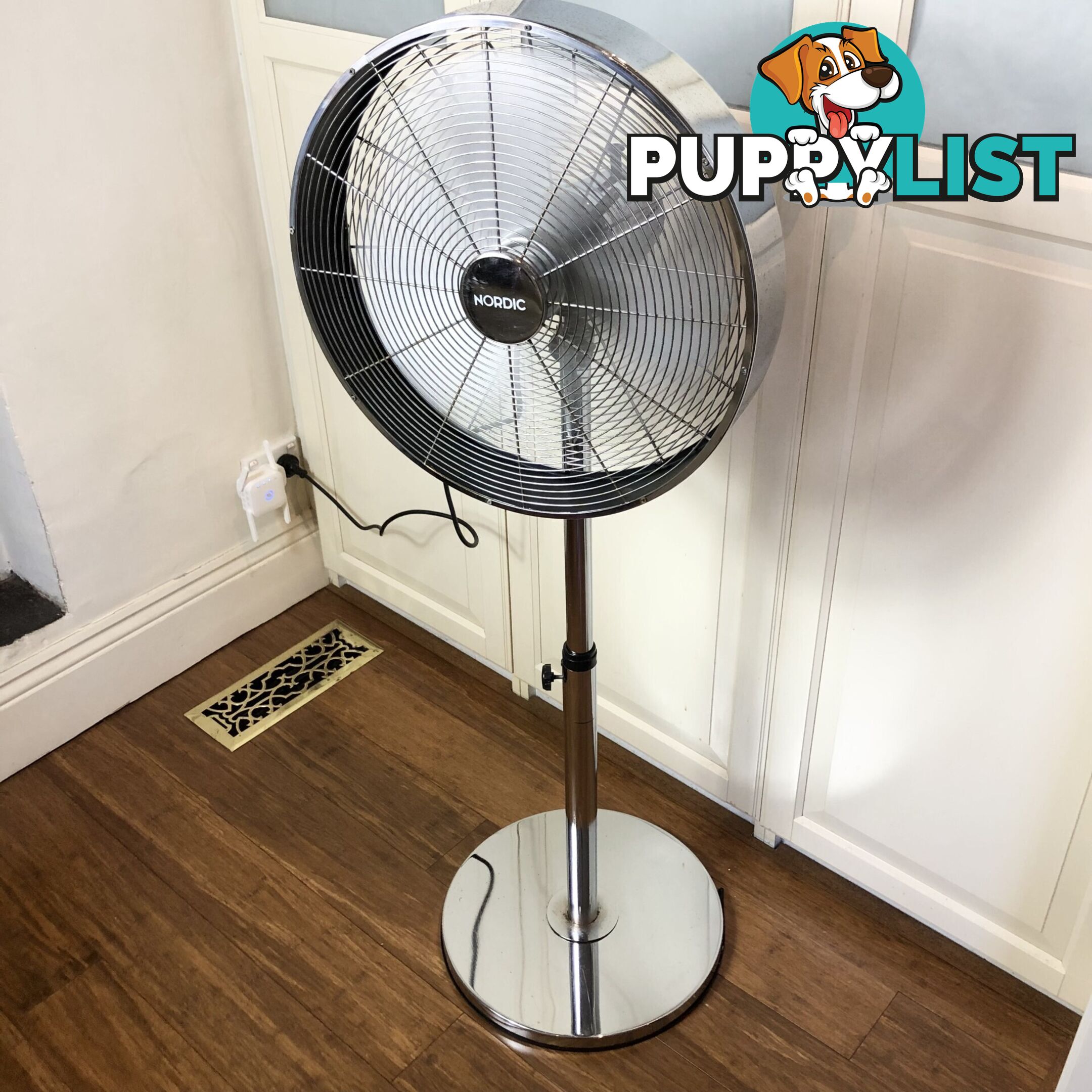 🌬Deluxe Nordic Adjustable Chrome Oscillating Pedestal Fan