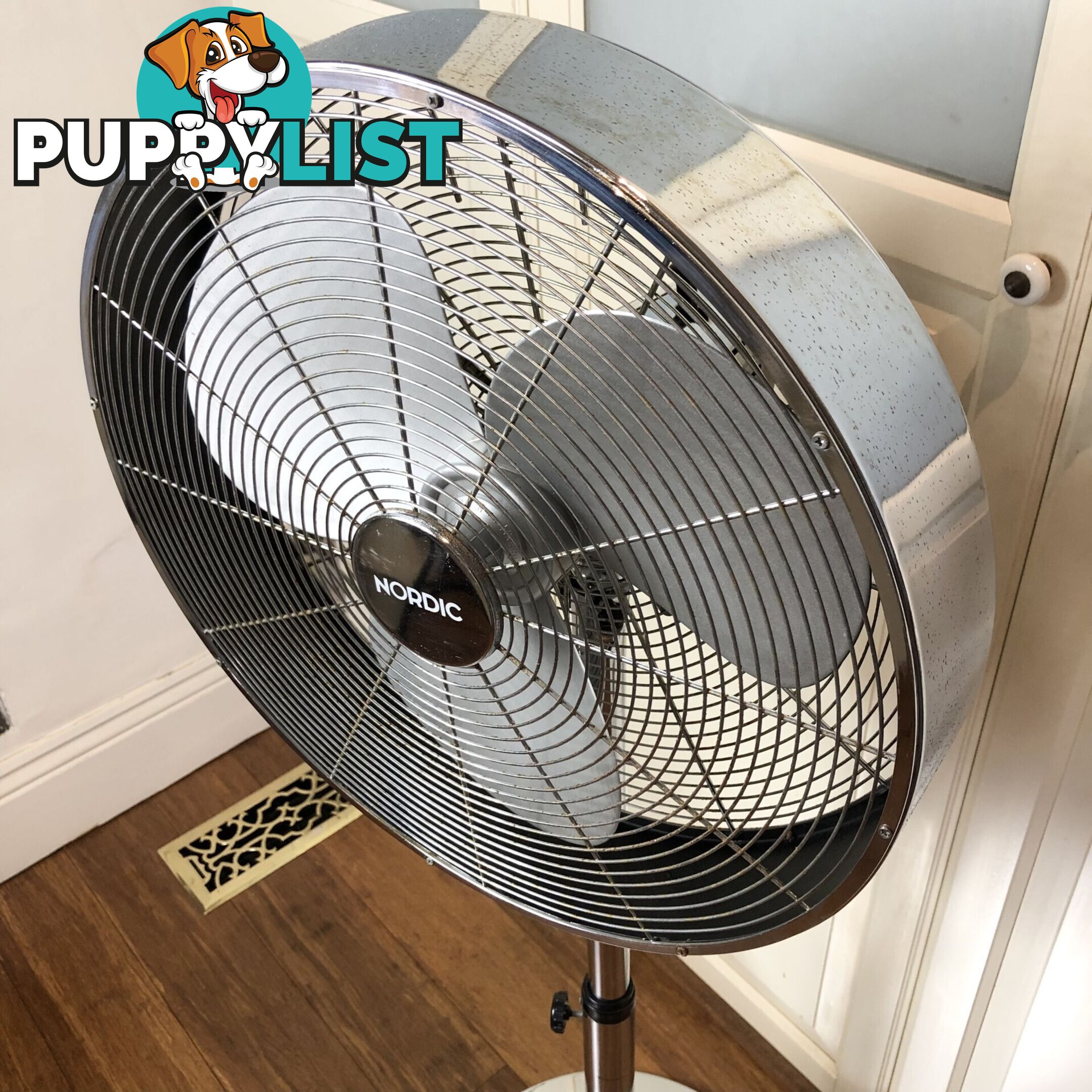 🌬Deluxe Nordic Adjustable Chrome Oscillating Pedestal Fan