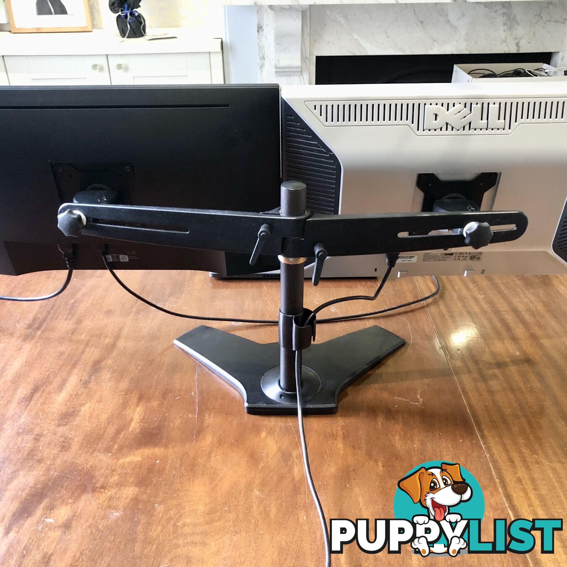 💻Fully Adjustable Dual Monitor Stand, Tilt, Swivel, Rotate, VESA Comp