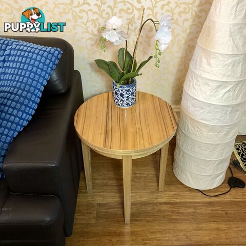 Contemporary-style Round Timber Side Table