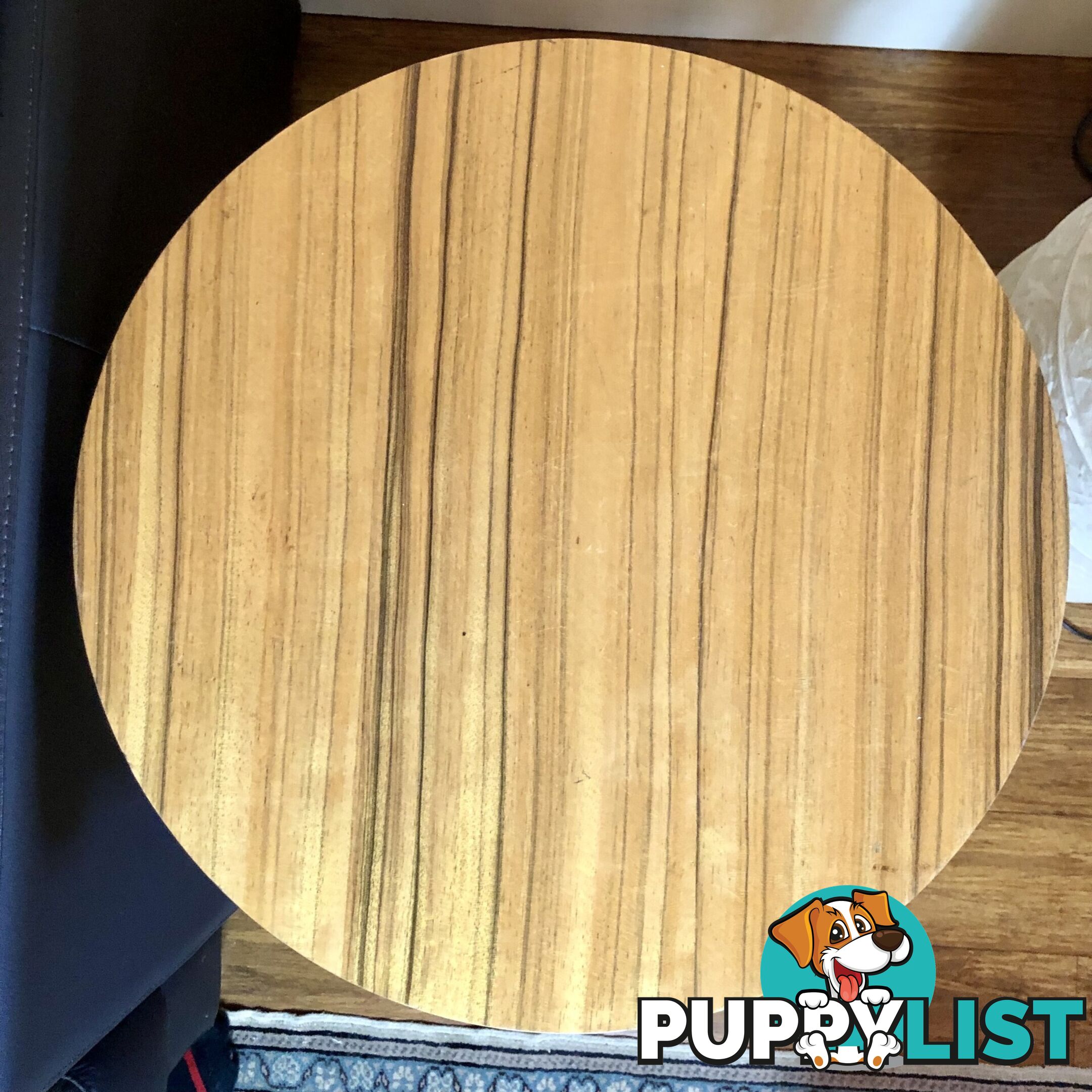 Contemporary-style Round Timber Side Table