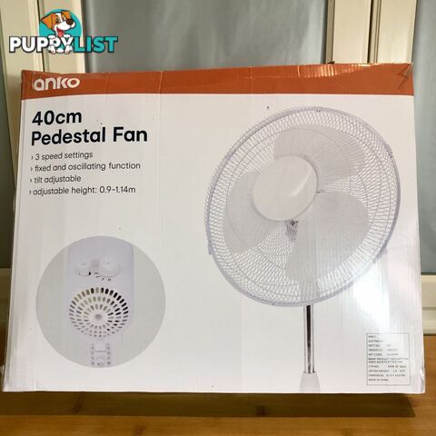 🪭Brand New In Box 40CM Height Adjustable Pedestal Fan