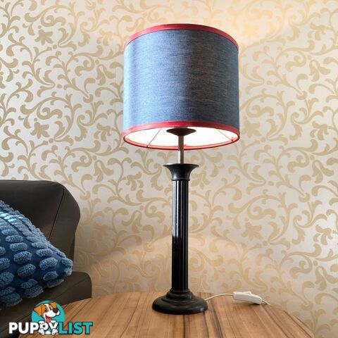 💡Contemporary Style Blue Red and Black Side Table Lamp