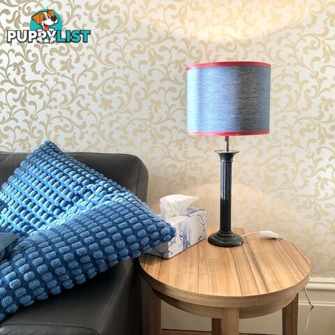 💡Contemporary Style Blue Red and Black Side Table Lamp