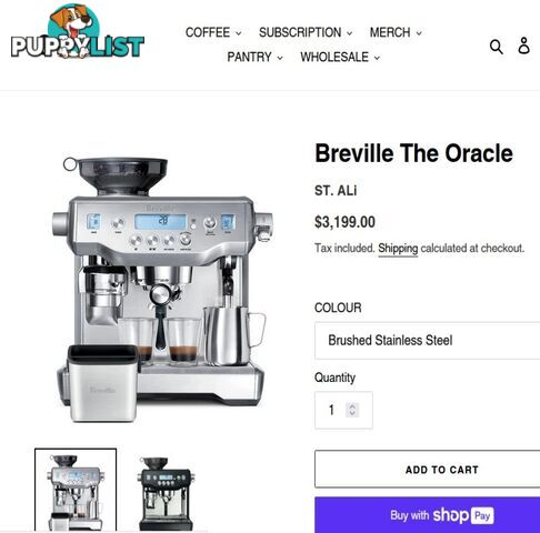 Breville the Oracle Stainless Steel Espresso Coffee Machine Excellent