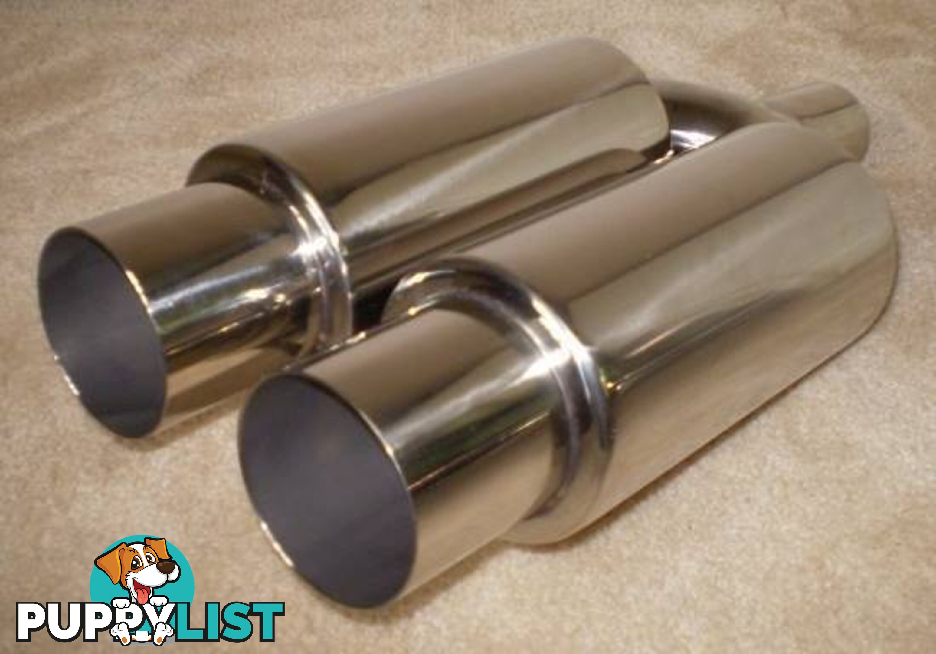 POLISHED STAINLESS STEEL MUFFLERS. From: $50.