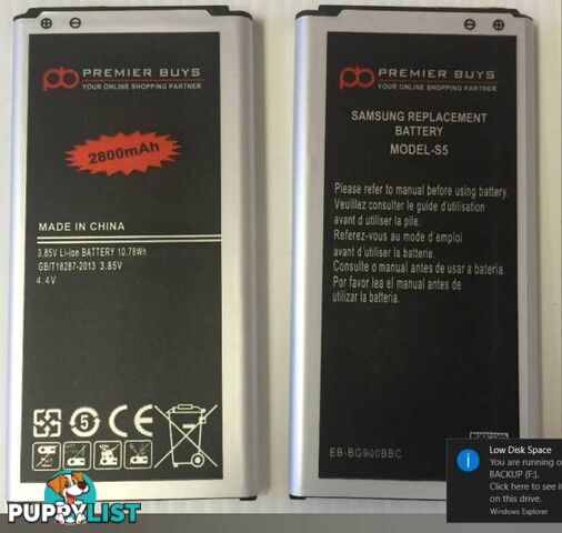 SAMSUNG S3, S4, S5 REPLACEMENT BATTERIES (new)