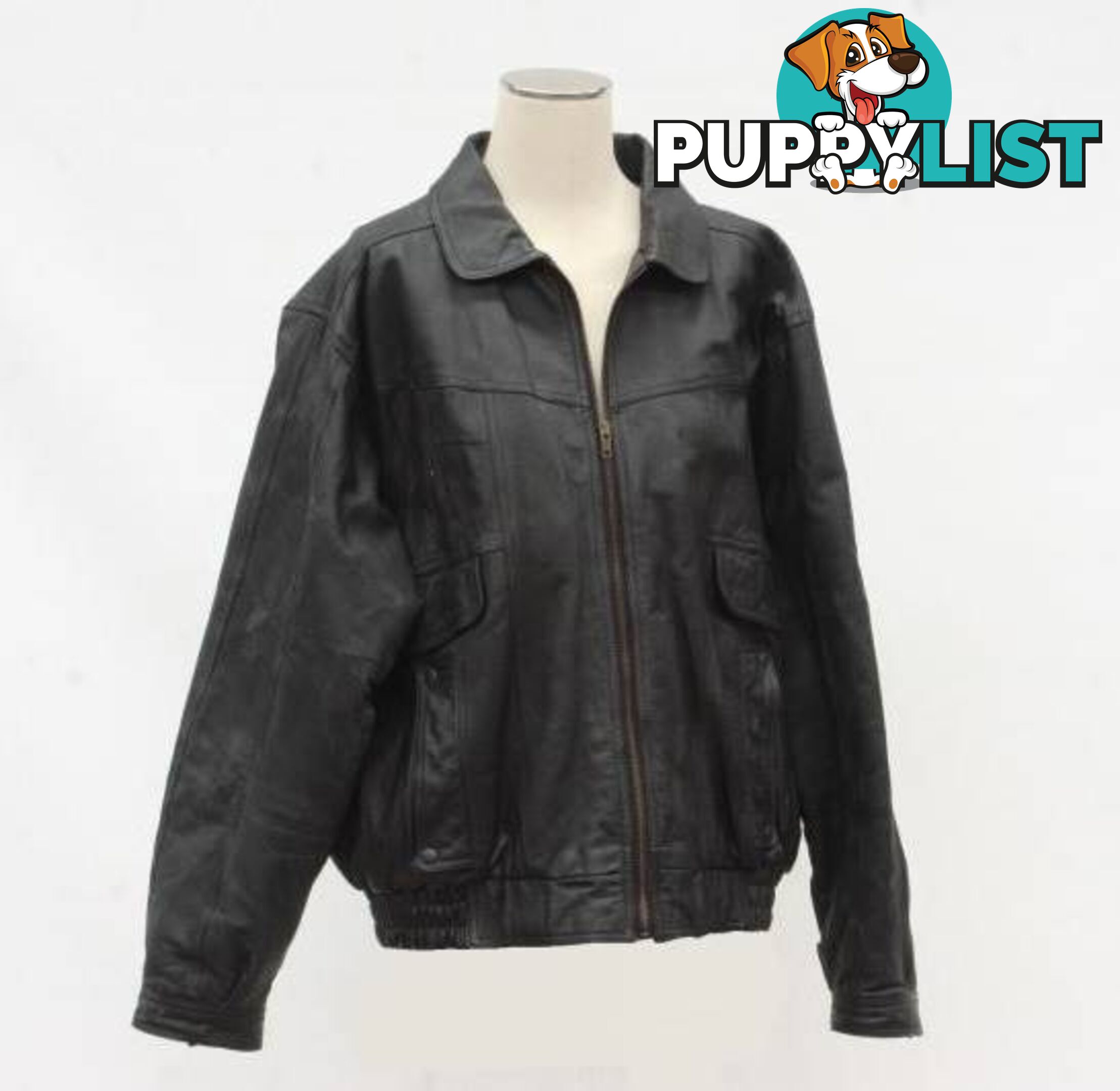 LEATHER BOMBER JACKET (new)