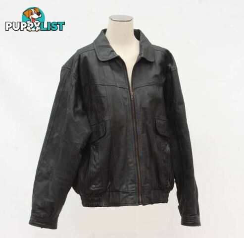 LEATHER BOMBER JACKET (new)