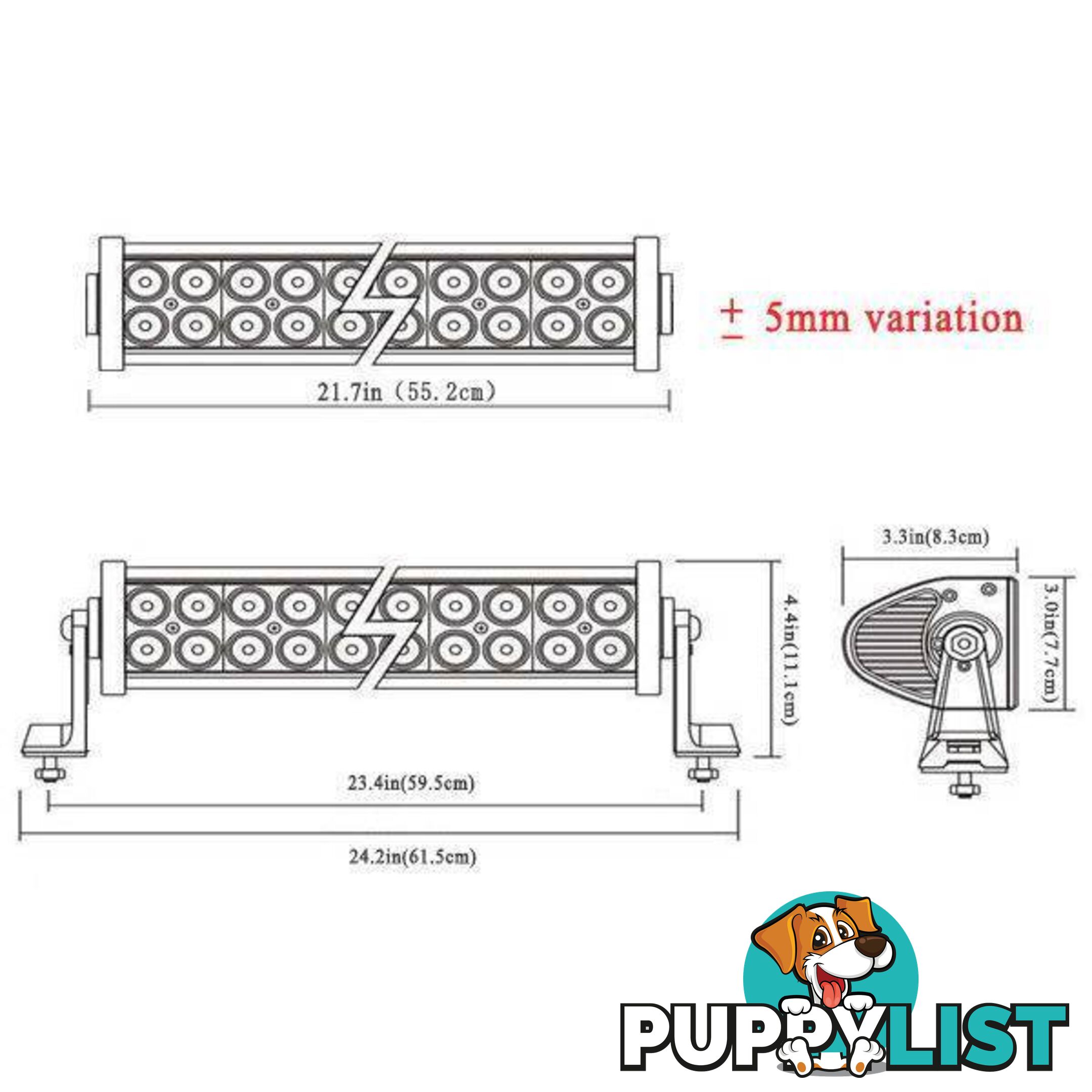 LIGHT BAR 22" x 120W 4WD, TRUCK, BUS, MARINE (new)