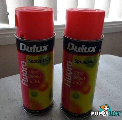 DULUX FLOURO PAINT SPRAY CANS (8)