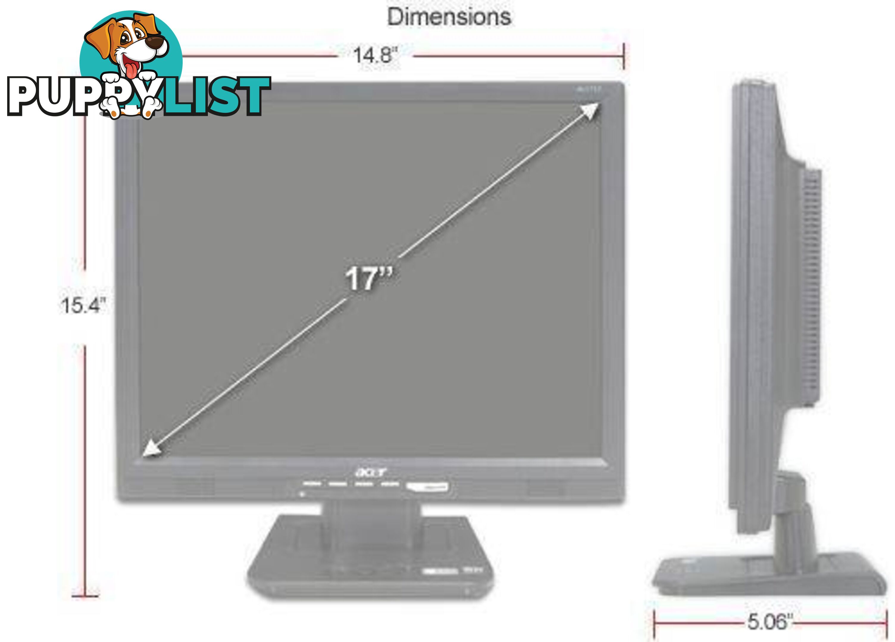 ACER SLIMLINE LCD MONITORS (17")