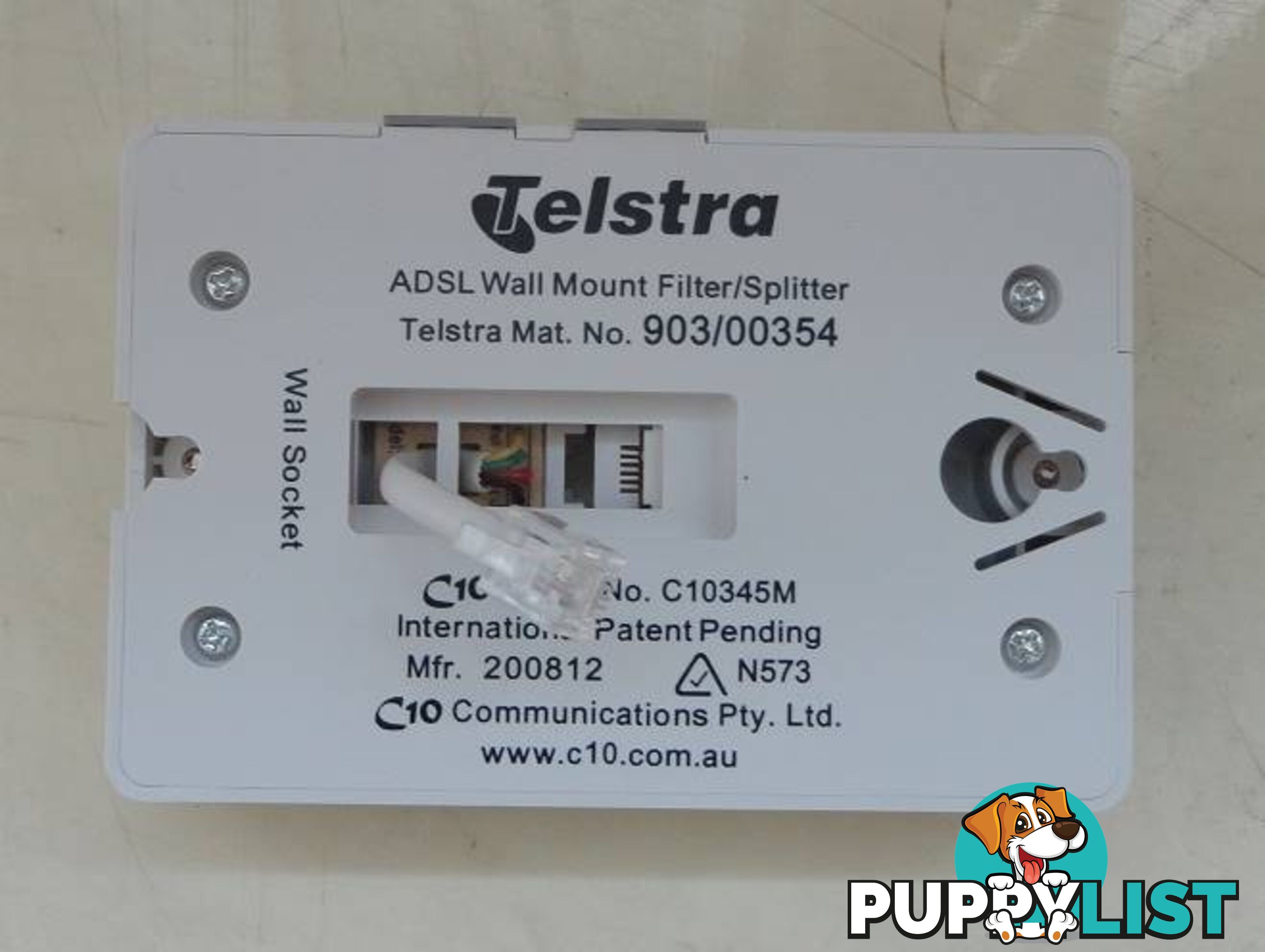 TELSTRA WALL MOUNT ADSL FILTER SPLITTER (new)