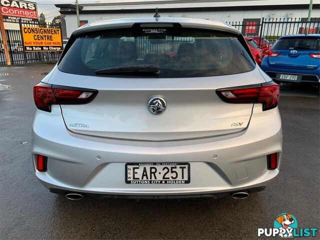 2017 HOLDEN ASTRA RS V BKMY17 5D HATCHBACK