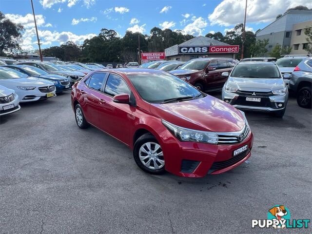 2014 TOYOTA COROLLA ASCENT ZRE172R 4D SEDAN