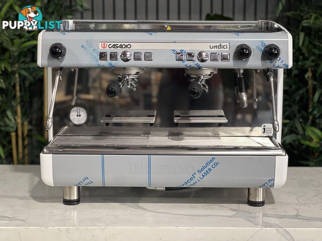 CASADIO UNDICI 2 GROUP BRAND NEW WHITE & STAINLESS ESPRESSO COFFEE MACHINE MAKER CAFE